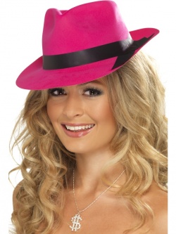 Pink Trillby Hat