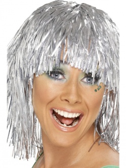 Cyber Tinsel Wig - Silver