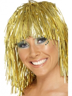Cyber Tinsel Wig - Gold