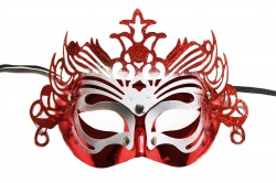 Dragon Mask-Red With Red Decoration