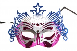 Dragon Mask-Pink With Blue Decoration