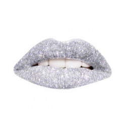 Passion Lips-Temporary Lip Tatoo-Silver Glitter