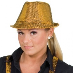 Gold Sequin Hat