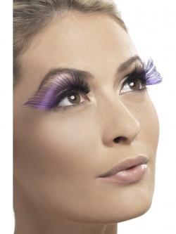 Very Long Purple Eyelashes