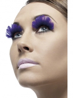 Eyelashes with Violet Feather