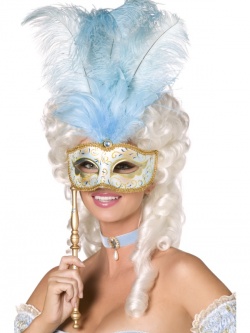 Baraque Fantasy Mask, Blue and Gold