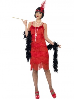 Flapper Shimmy Costume - Red