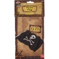 Pirate Flag Black and White with Skull and Crossbones