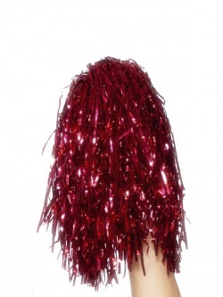 Pom Poms Metallic Red