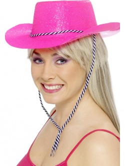 Cowboy Glitter Hat - Pink